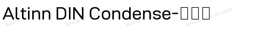 Altinn DIN Condense字体转换